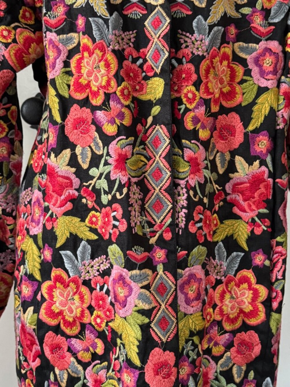 Johnny Was BIYA Fully Embroidered Jacket Coat US Large - Picture 4 of 16